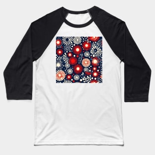 Patriotic 4th of July Pattern 13 Baseball T-Shirt